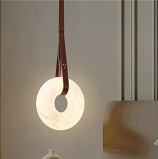 Alabaster Ring Pendant Light for Bedroom & Kitchen Island